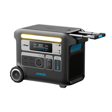 Anker 767 Portable Power Station Front view with extended handle