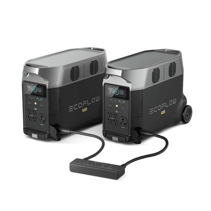 Ecoflow delta pro x2 connected with double voltage hub