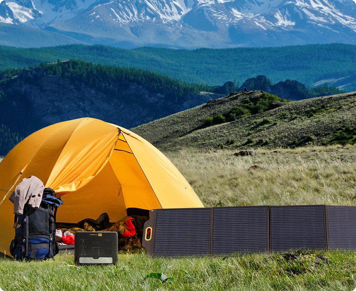 Powerness Hiker U1500: Embrace nature with a breathtaking mountain view and power station for camping adventures. Best Portable Power Station For Camping