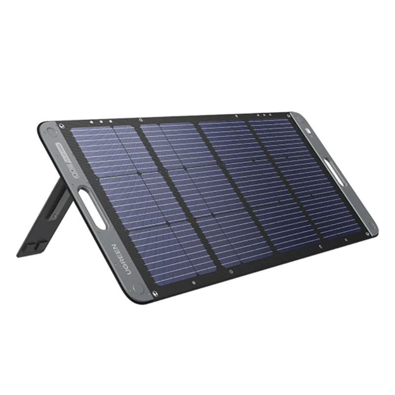  UGreen 100w Solar Panel - Side Angle View of Your Powerful Renewable Energy Solution