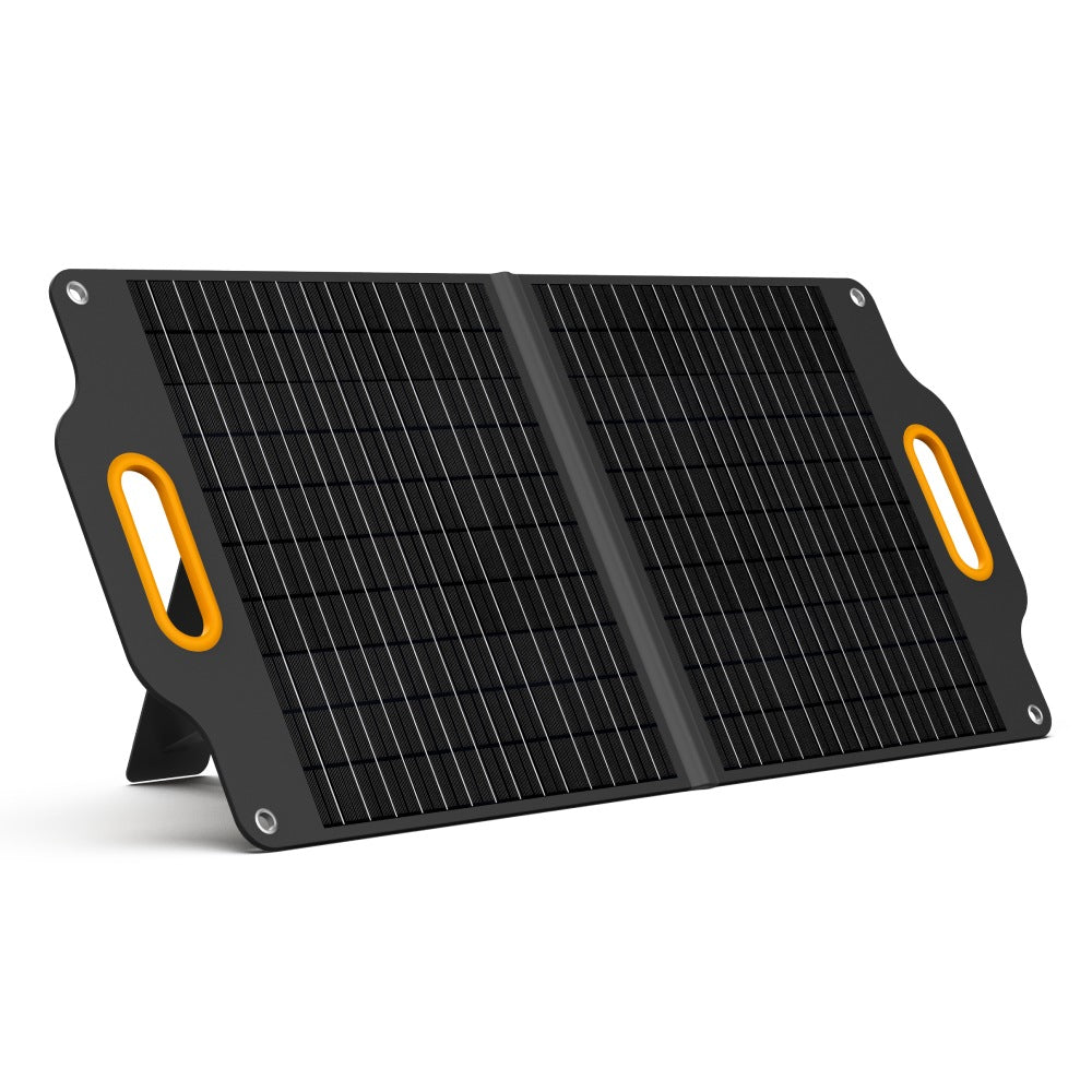 Powerness S80 Solar Panel: Front angle view showcasing the panel and convenient carry handle
