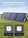 Smart sunlight alignment indicator - UGreen 200w solar panel for perfect alignment